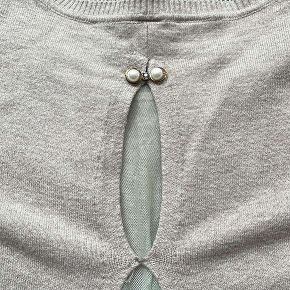 Vintage Lace Sweater with rhinestone and pearl detailing, Size: S/M - Picture 11 of 17